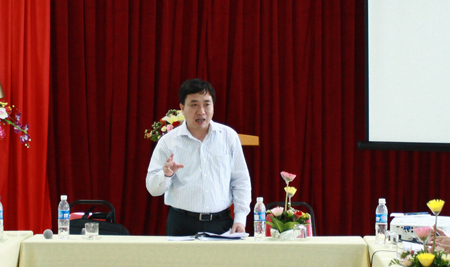 Đồng chí Nguyễn Mạnh Dũng, Bí thư Trung ương Đoàn phát biểu kết luận tại buổi làm việc
